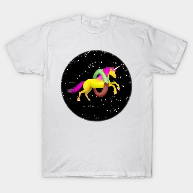 Unicorn Doughnut T-Shirt by mailboxdisco